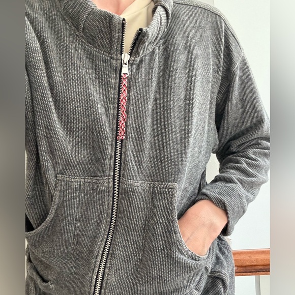 Marc Jacobs Zip Up Sweatshirt Grey & Beige XS/S/M - Picture 3 of 7